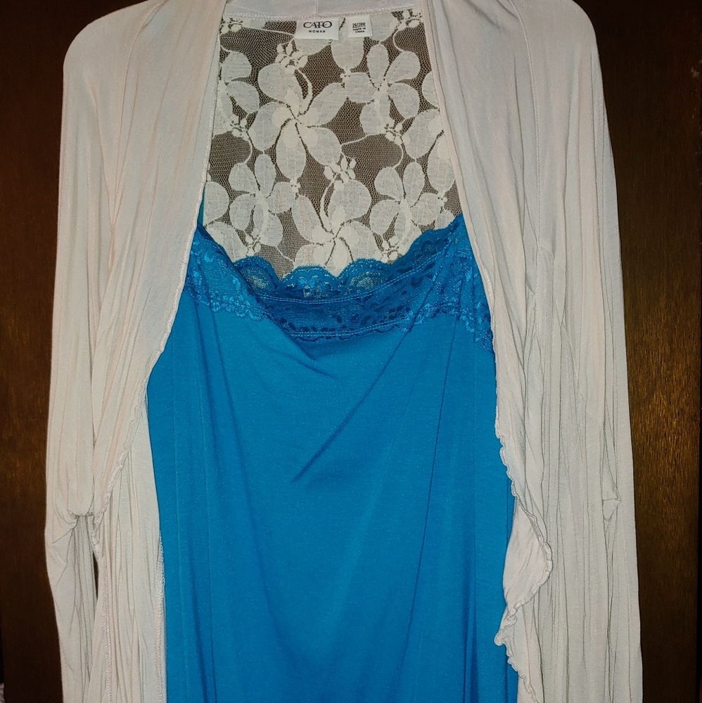 Cardigan with tank top